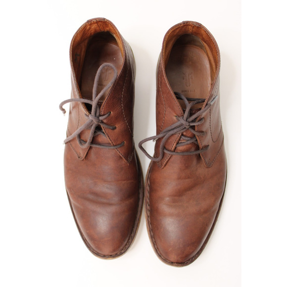 Frye Boots Men\'s 8.5 Brown Leather Chukka Ankle Boots Lace Up 3487952 main image 7
